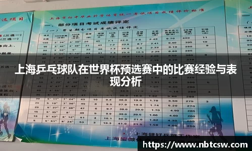 上海乒乓球队在世界杯预选赛中的比赛经验与表现分析